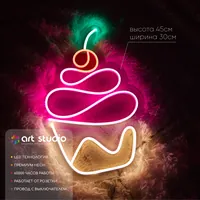 Кекс Капкейк — неоновая вывеска Art Studio
