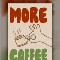 More coffee — неоновая вывеска Art Studio