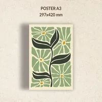 Постер с зелеными цветами 29×42 см — фото 1