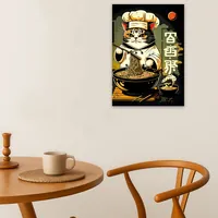 Кот готовит рамен постер 29x42 — фото 5