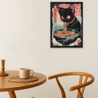 Постер котенок ест рамен 29×42 см — фото 5