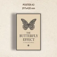Бабочка винтажная, Butterfly — неоновая вывеска Art Studio