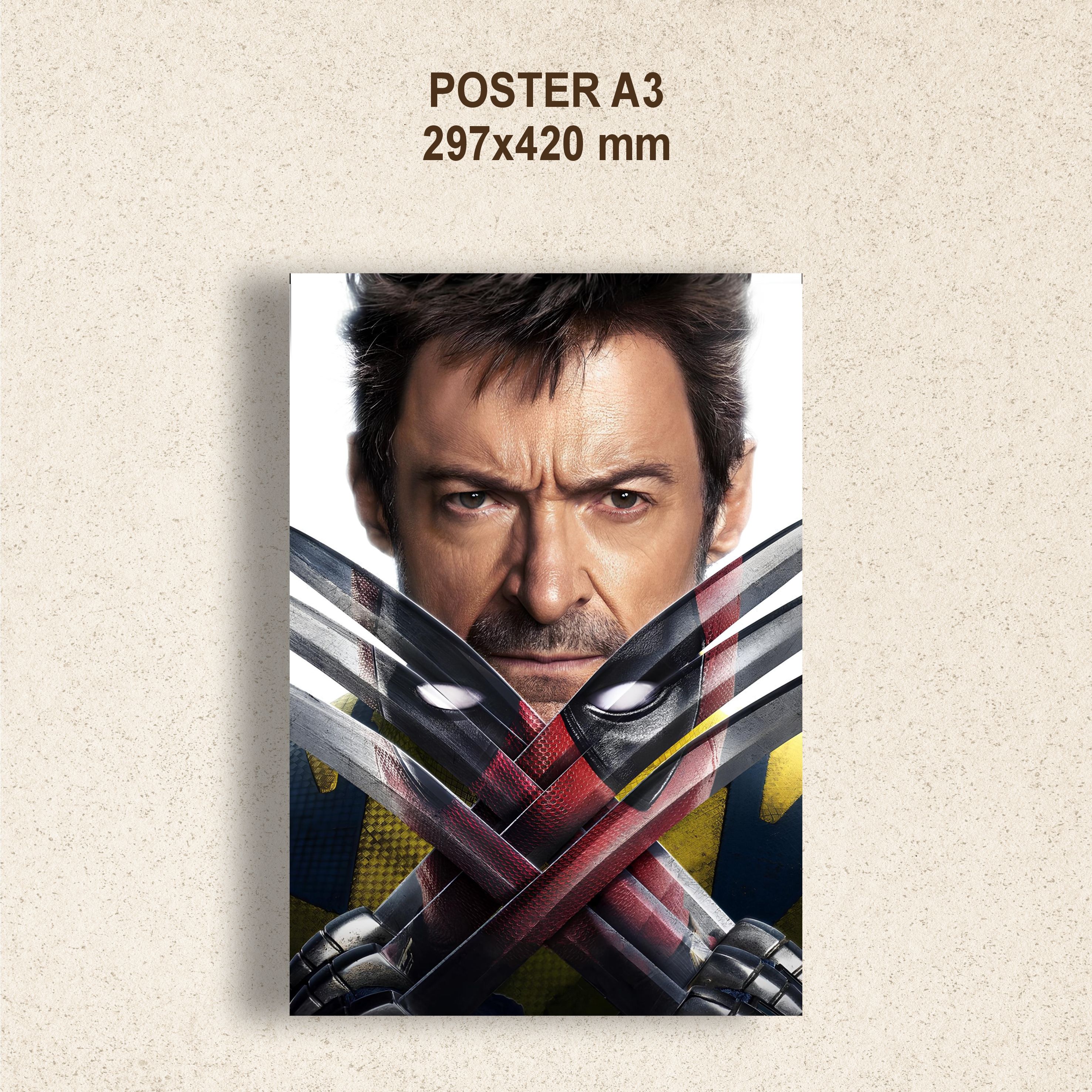 Постер Расомаха против Дедпула с яркими красками