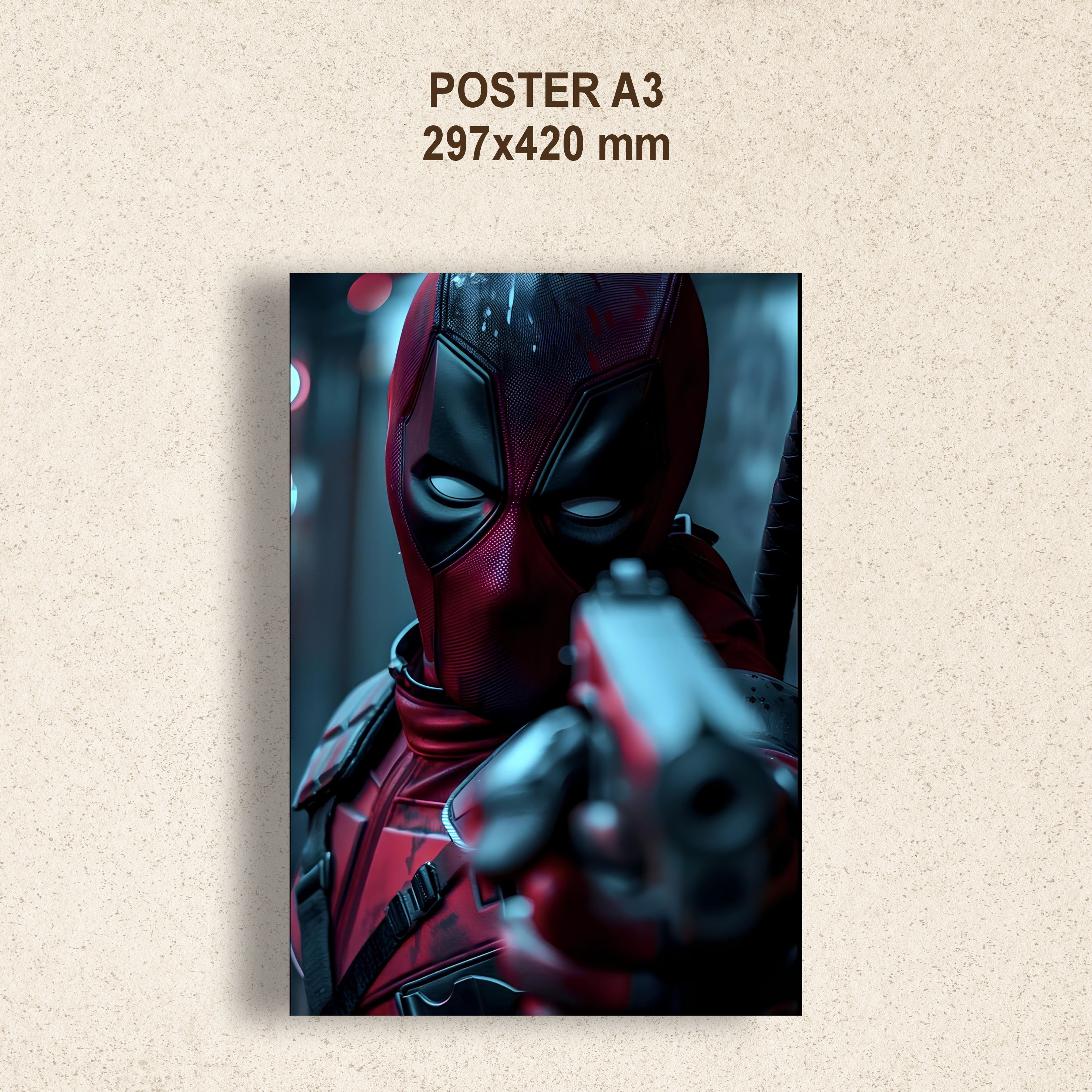 Дедпул стреляет из пистолета