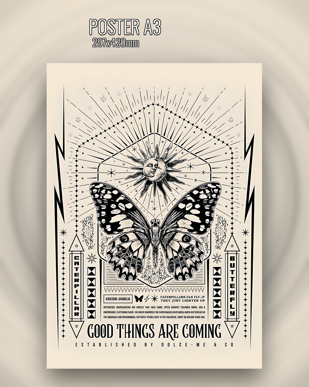 интерьерный постер бабочка минимализм белый