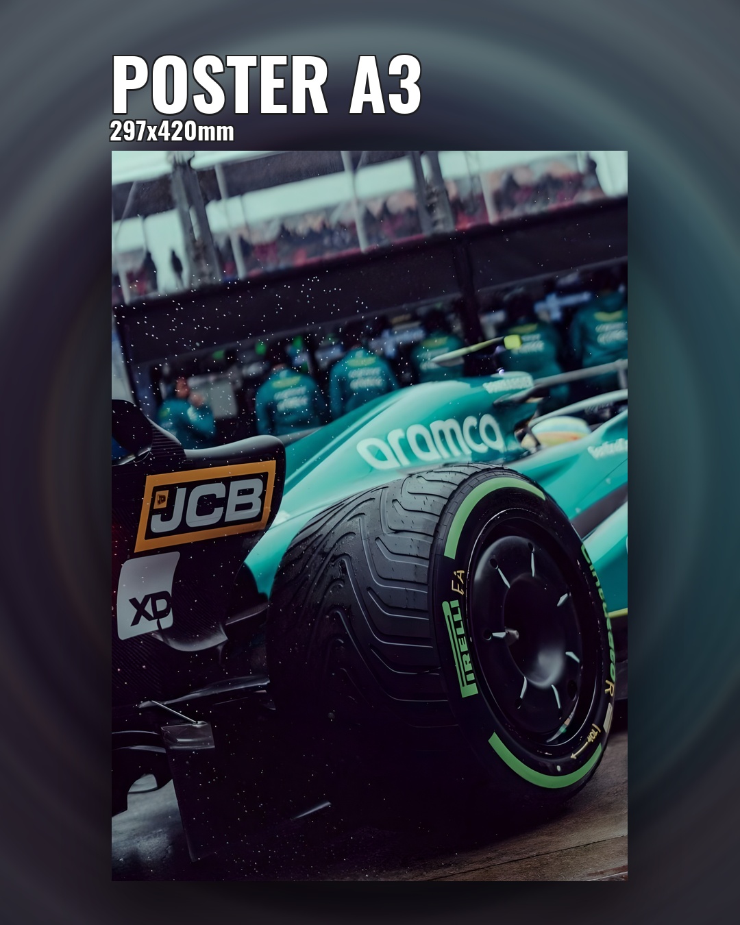 Постер F1 колесо болида интерьерный без рамки