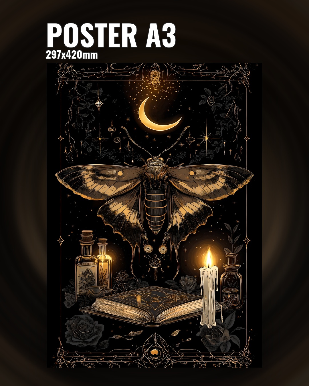 Постер магический мотылек 29×42 см для интерьера