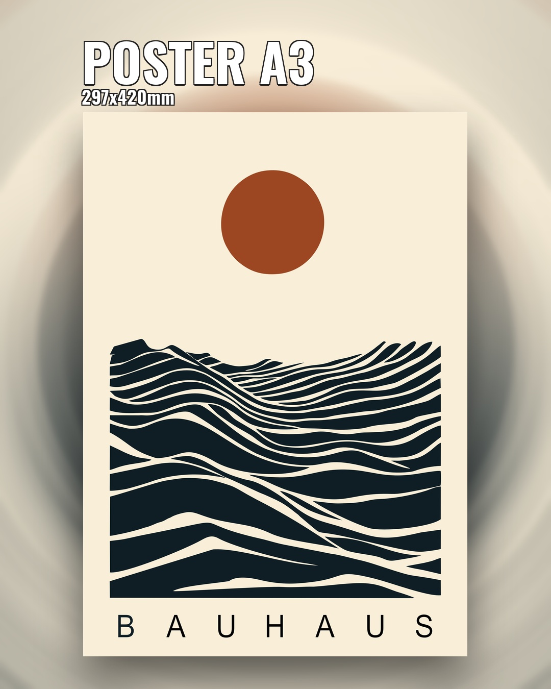 интерьерный постер Bauhaus с морским пейзажем