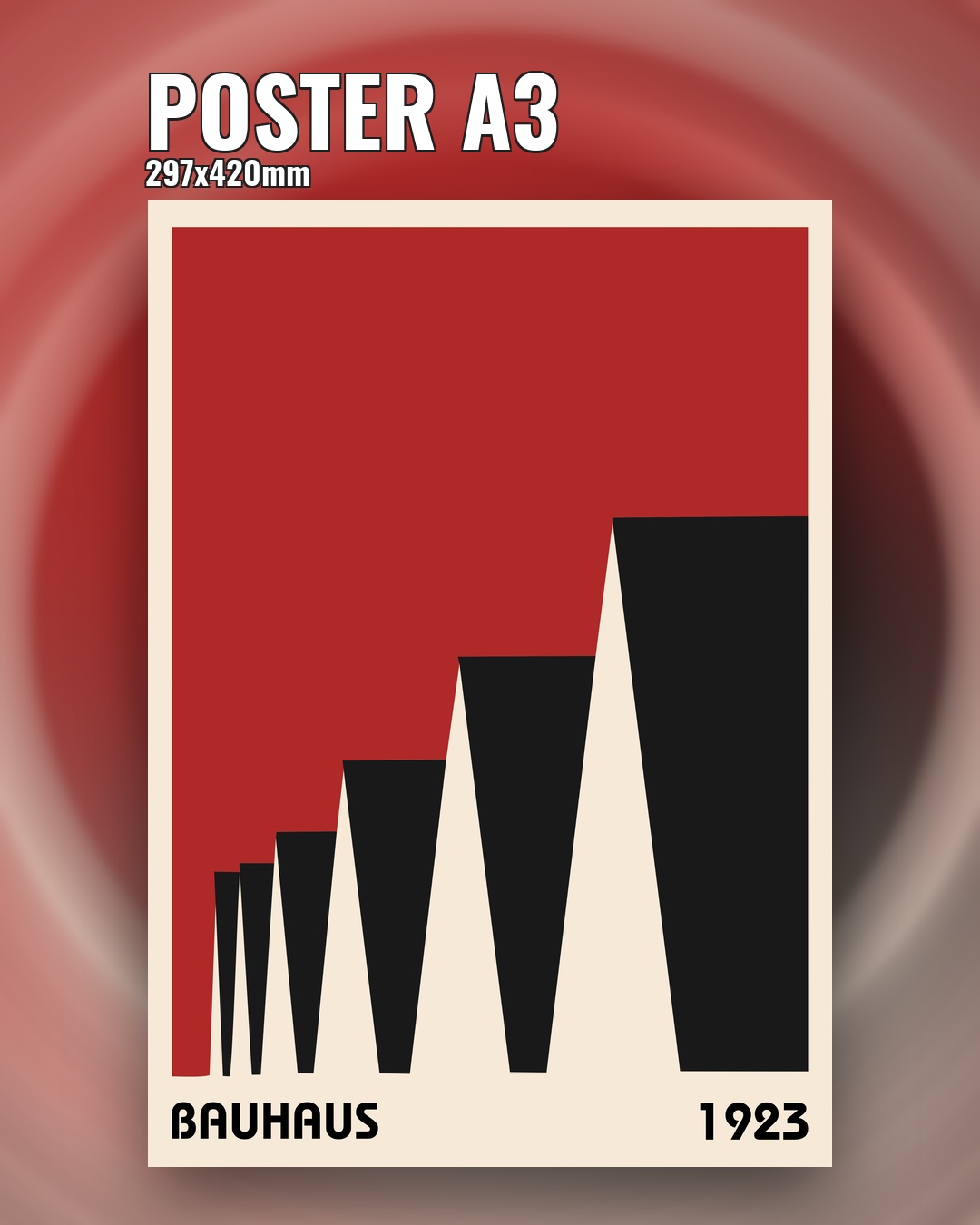 Постер Bauhaus абстрактный 29x42 см без рамки