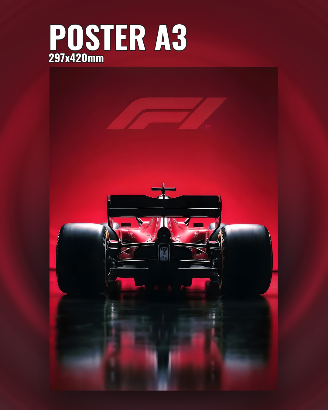 Ferrari Формула 1 вид сзади красный болид