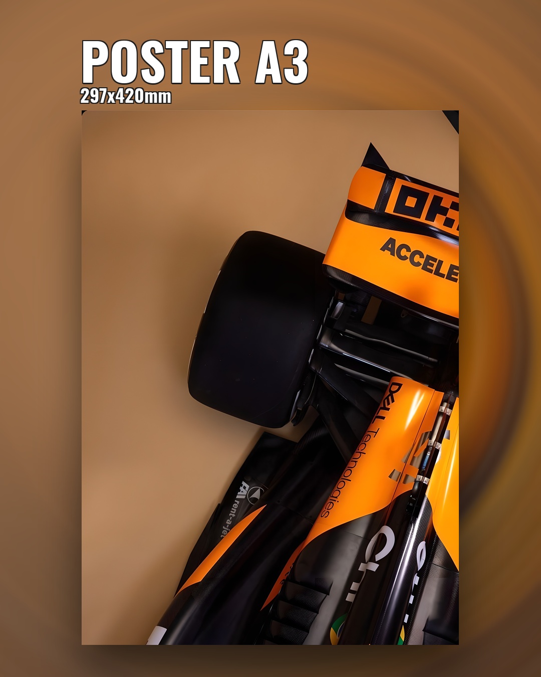 Постер болида Формулы 1, автоспорт