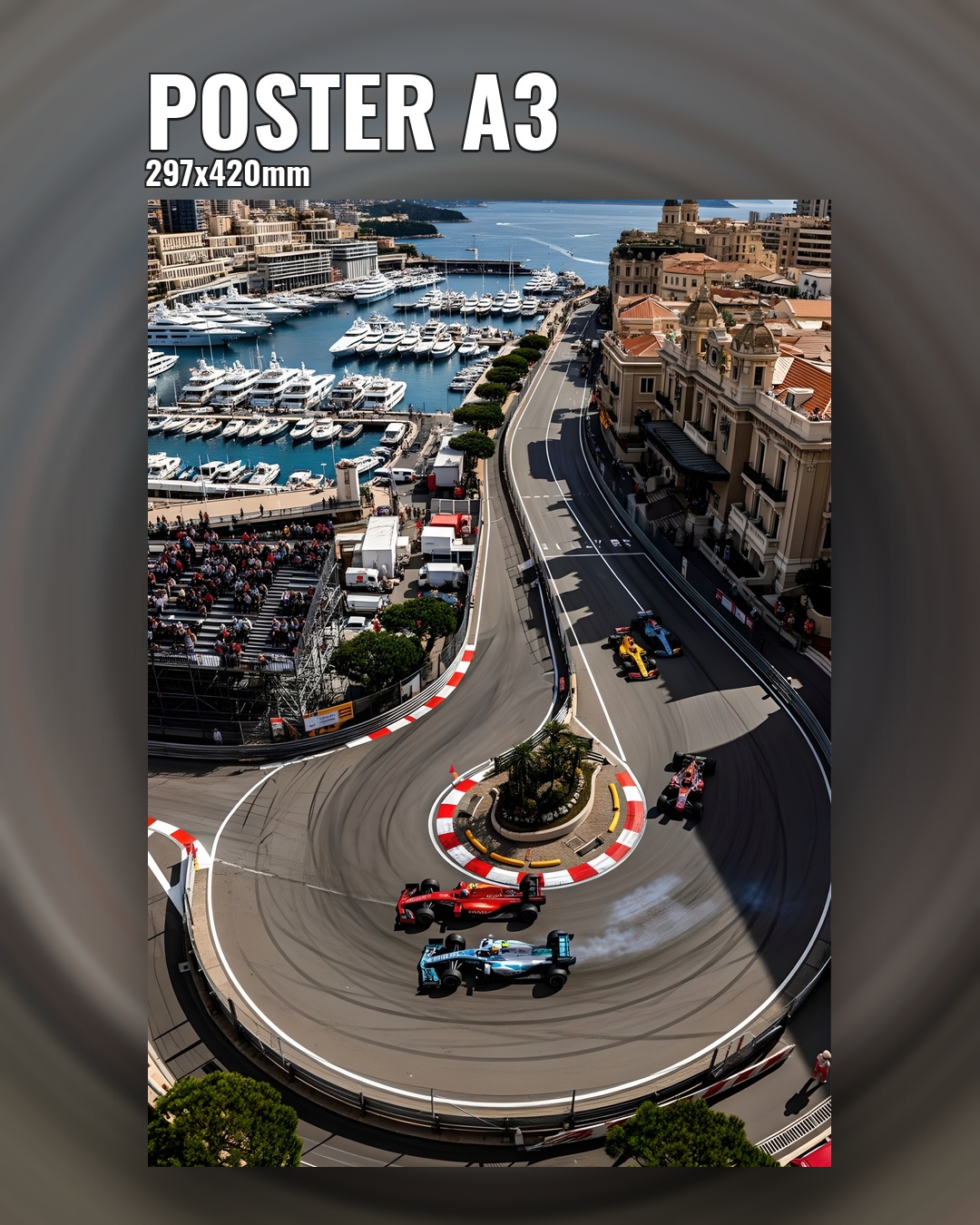 постер гонки Формулы 1 в Монако на тему автоспорта