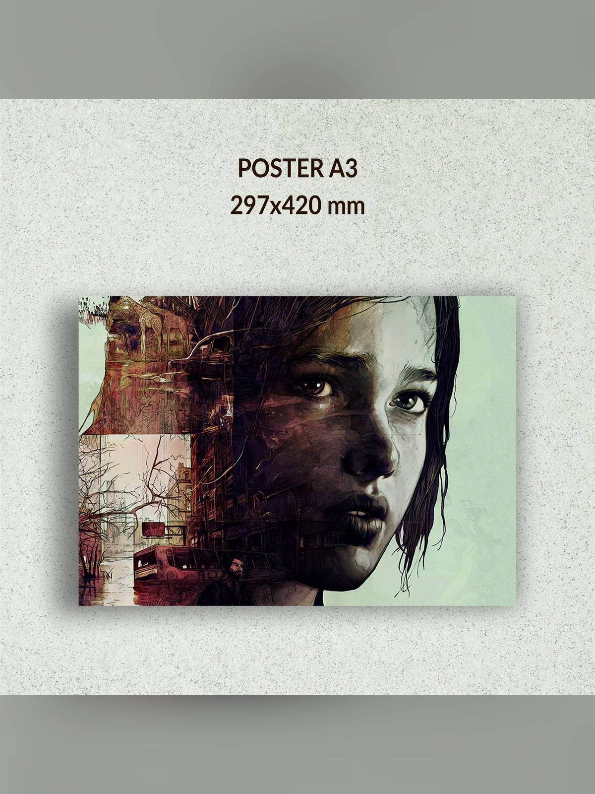 Интерьерный постер Lust of Us 29×42 коричневый без рамки