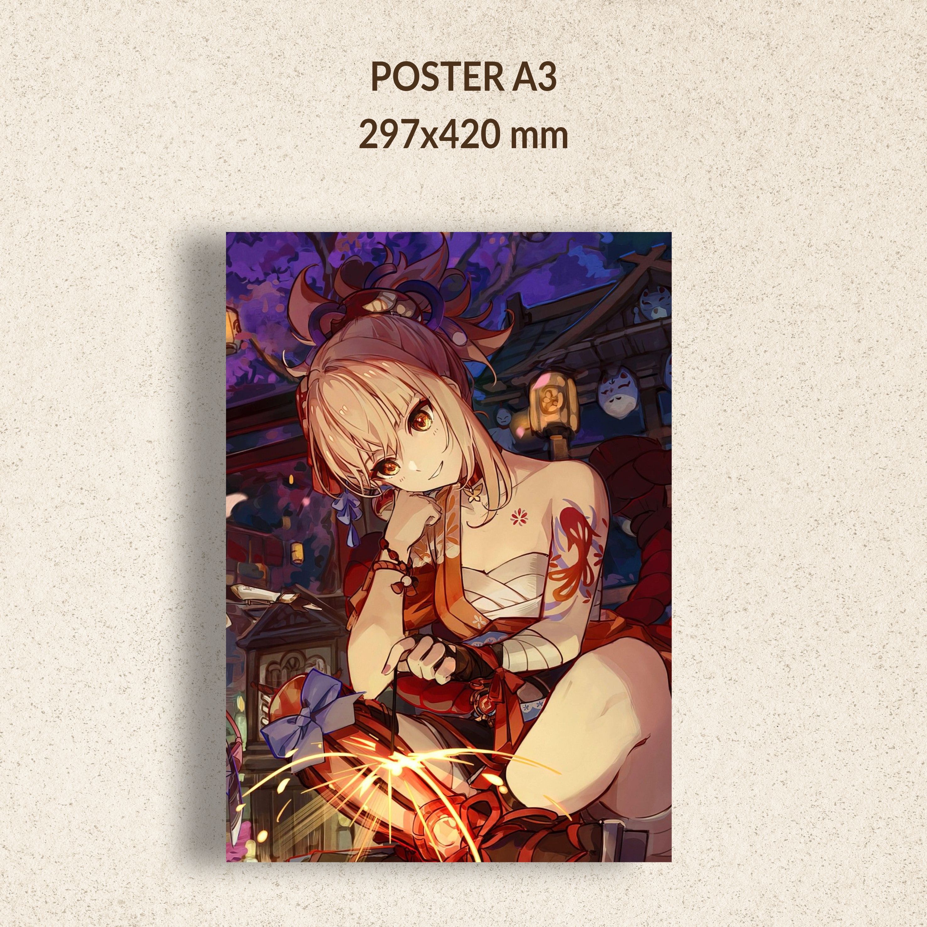 Интерьерный постер персонажа Ёмии из Genshin Impact