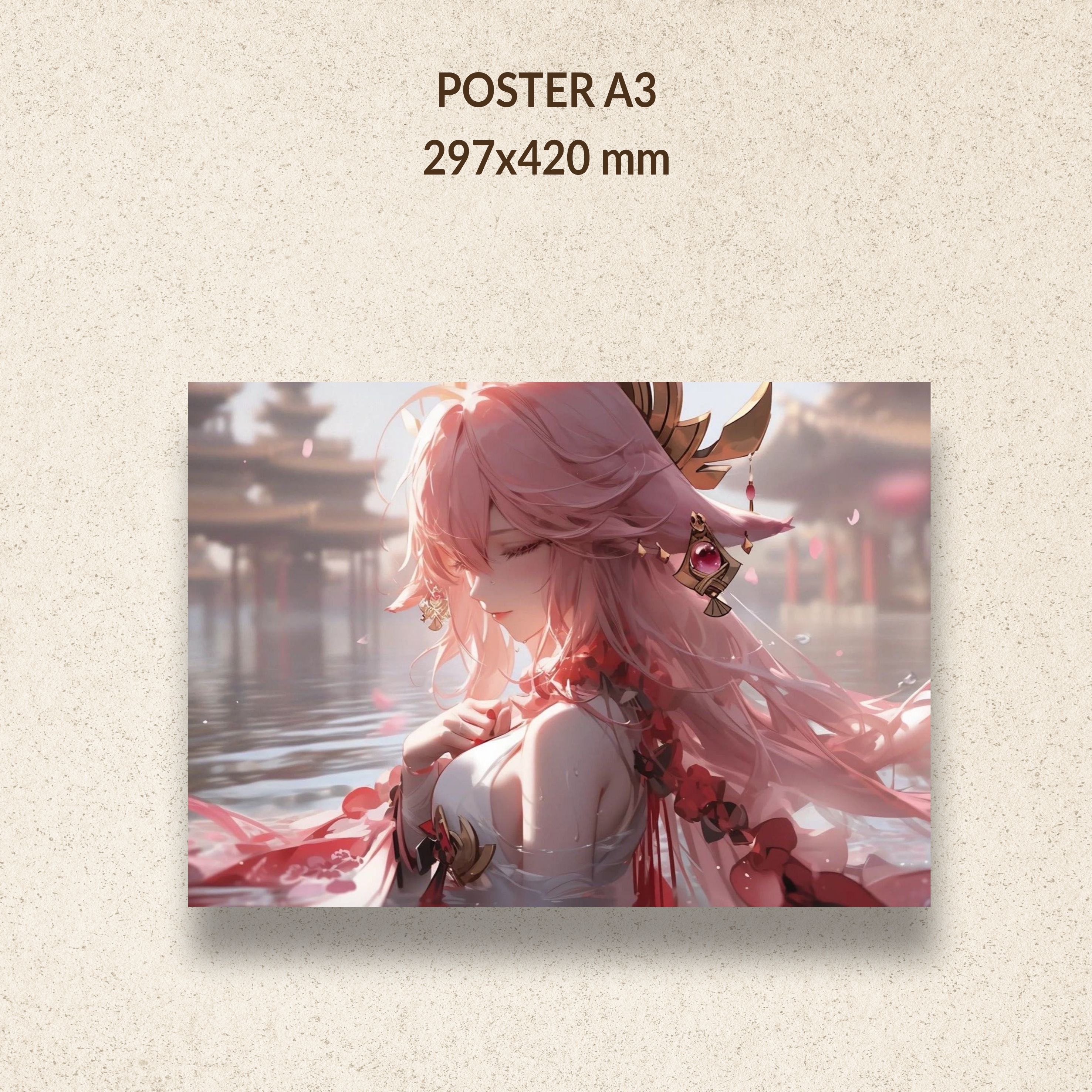 Постер Яэ Мика Genshin Impact 29×42 см