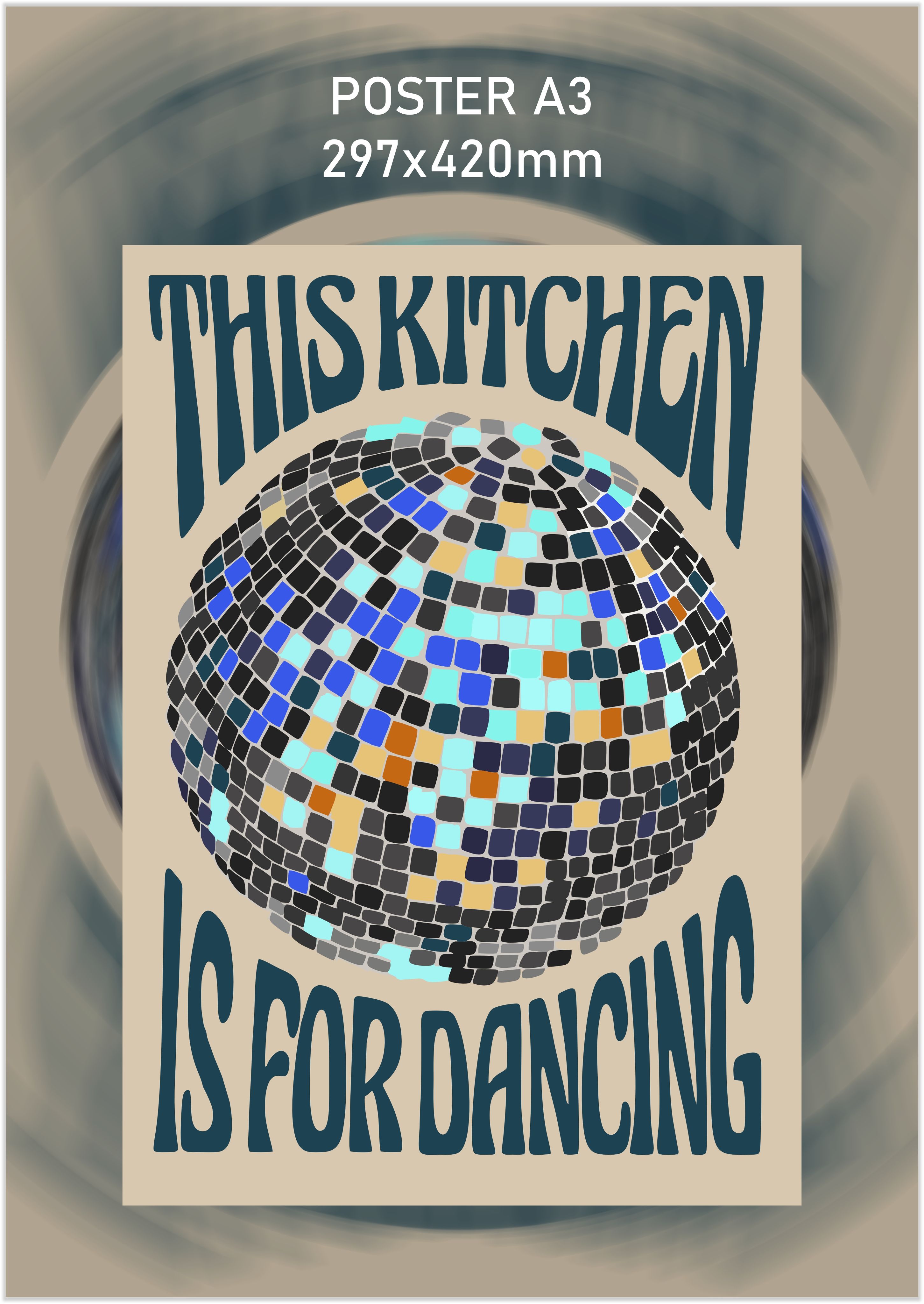 Постер This Kitchen Is For Dancing 29×42 см