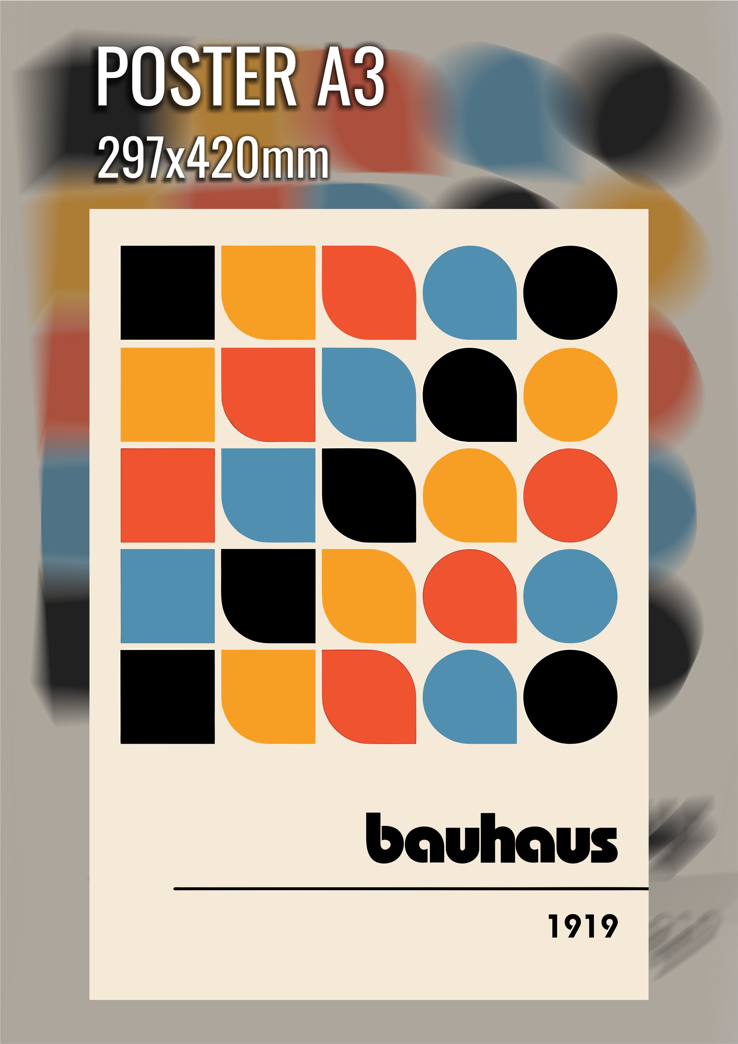 Постер Bauhaus Цветовая мозаика 29x42 см