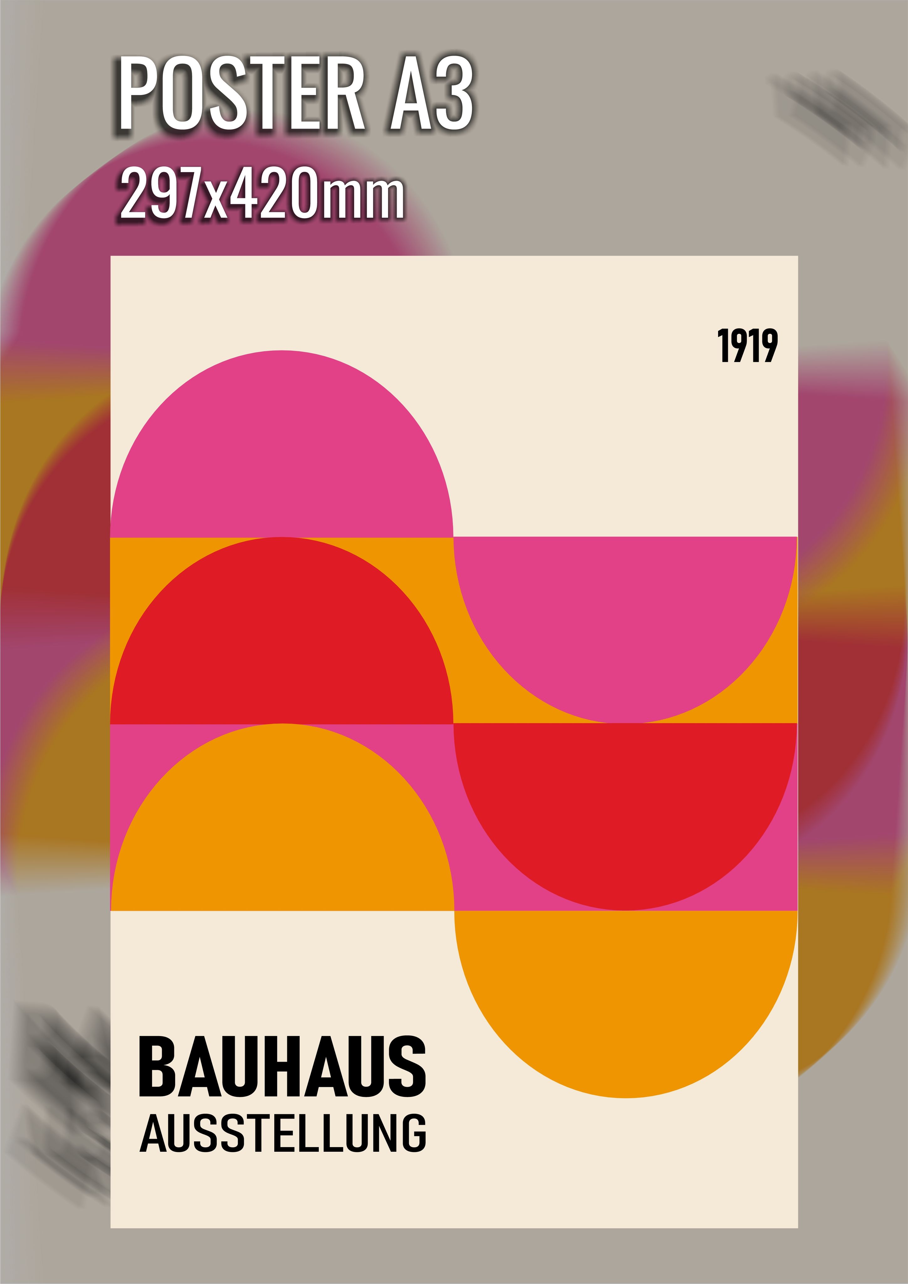 Bauhaus 1919 Абстрактный интерьерный постер современного дизайна